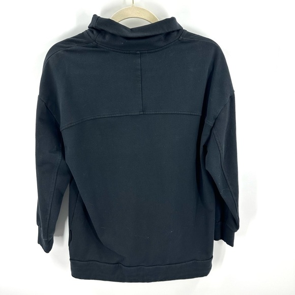 Varley Morrison High Neck Sweatshirt Womens Size S Boxy Pullover Draw Cord Black - Picture 4 of 11